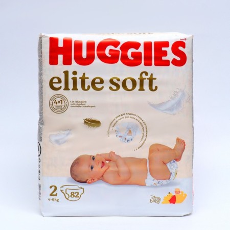 Distributes "Huggies" Elite Soft 2, 4-6kg, 82 pcs-2