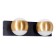 Wall rotary lamp with AMBRELLA LIGHT, WALL, FW575, G9, Black Sand, Gold