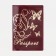 Cover for passport, burgundy color