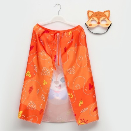 Carnival set "Red Lisichka": cloak, mask-7