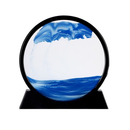 Sanding clock-picture, D-26 cm, anti-stress, Sand blue-1