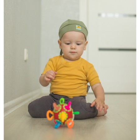 Developing toy - rattle, "ball - ratchet", rattle, color of mix, crumb I-6