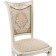 Wooden chair Mariano Buka Massive/Fabric, Milk/Beige 49x56x97 cm