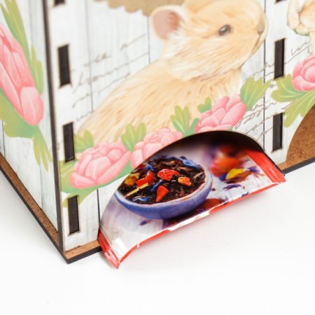 Tea house double "rabbits" 21x10.5x15.5 cm-1