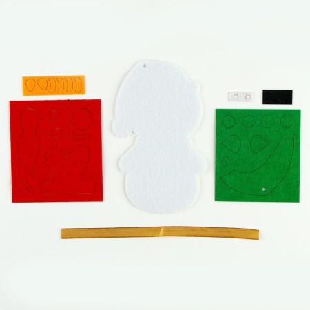 New Year's set for creativity. Fir -tree pendant from the felt “New Year! Snowman"-2