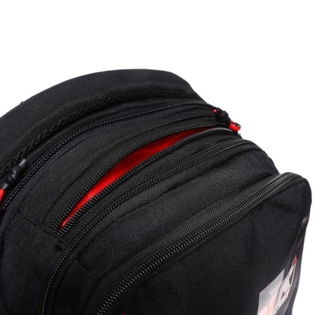 Youth backpack 42 x 31 x 22 cm, Grizzly, ergonomic back, laptop compartment, black/red-12