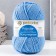 Yarn "Popular" 50% wool, 50% acrylic 133m/100g (520-blue spray)
