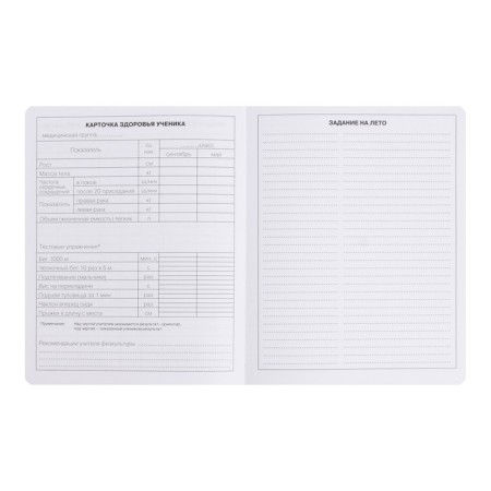 Diary Artificial leather 1-11 grade, 48 sheets, cage, hard cover, my choice. No. 9, foil embossing, rounded corners, lies, block 70g/m²-9