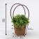 Bag for flowers craft moisture-resistant, 12x12-8x8-12.5 cm