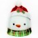 New Year. Glass plate "Snowman", 13.8 x 20.5 cm