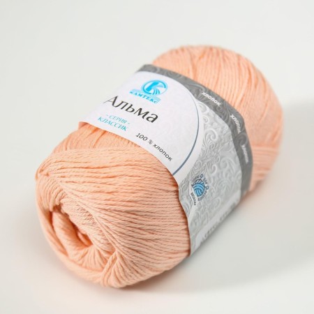 Yarn "Alma" 100% cotton 170m/50g (037 peach)-1