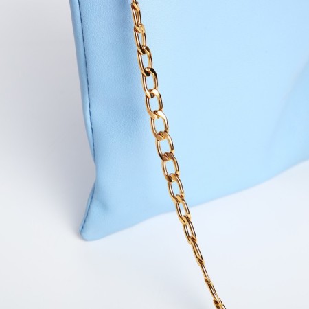 Bag Cross-Bodi with a zipper, blue color-2