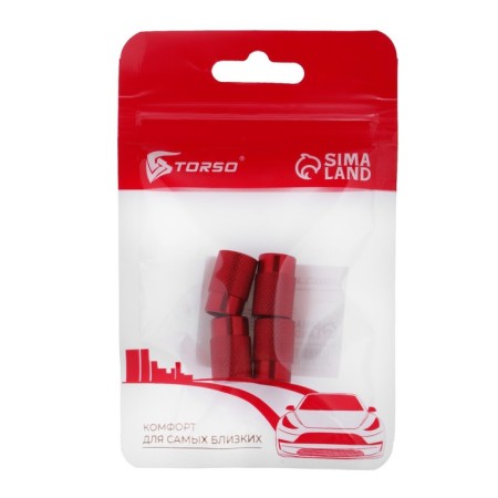 Cap on the Torso valve, red, set 4 pcs-2