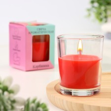 Aromatic candle in glass 5x6cm, strawberries