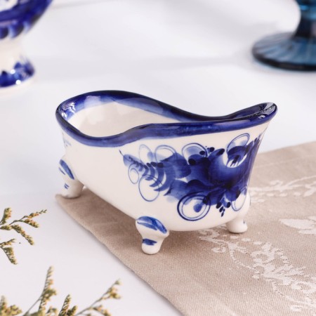 Foundation stand "Bath", Gzhel, Porcelain, 150 ml, 7x15 cm-1