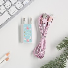 Micro USB wire and plug gift New Year's 