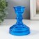 Christophf-3 candlestick Blue 10.5x8.5 cm