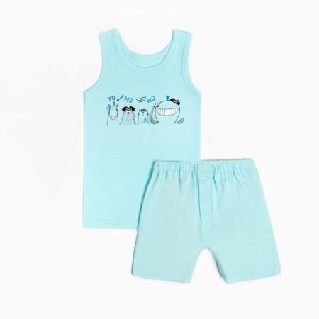 Set for a boy (T -shirt, panties), mint color/yoho, height 92 cm