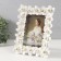 Photo frame Polystone 10x15 cm "Narcissus" white 17x22 cm
