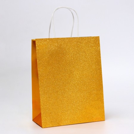 Paper gift package with gold glitter, 21 x 11 x 27 cm-1