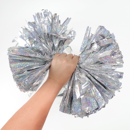 Pompom 1pc, color Gologafia silver-1