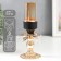 Summary Metal for 1 candle "Flower. Openwork stand" gold, black 22x9.5x9.5 cm