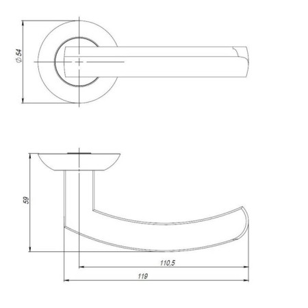 Separate handle Sigma JR CP-8, 140 mm, chromium color-1
