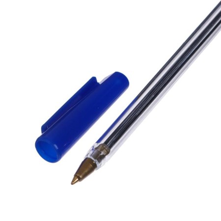 Ballic handle 0.7 mm, blue rod, transparent body with a blue cap-3