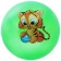 Children's ball zabiaka "tiger", d = 22 cm, 60 g, color mix