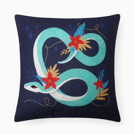 Pillow Ethel "Blue Snake" 40x40 cm, 100% p/e, velor