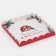 Box for confectionery with PVC lid "Hugge", 21 x 21 x 3 cm, new year