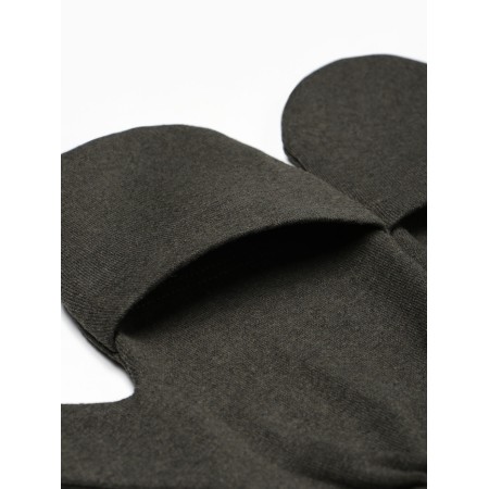 Men's mittens with a folding top with a horseman, khaki color-3