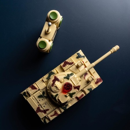 Tank battle "Tank Battle", on the radio control, 2 tanks, light and sound-8