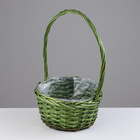 A set of baskets, 3 pcs, 28 × 14/45 cm, 24 × 13/41 cm, 19 × 11/37 cm, willow-2