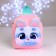 Baby plush backpack for the girl "Hare", with a pocket, 22x17 cm, for the New Year