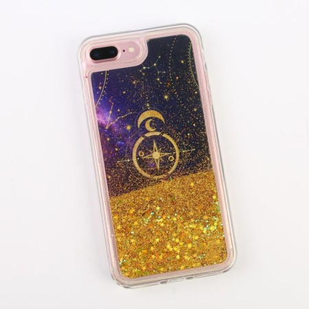 The cover on the iPhone 7.8 Plus with sparkles inside Stars, 7.7 × 15.8 cm.-1
