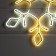 Neon figure "Snowflake", 37 cm, 288 LED, 12 V, 8 modes, glow white/warm white