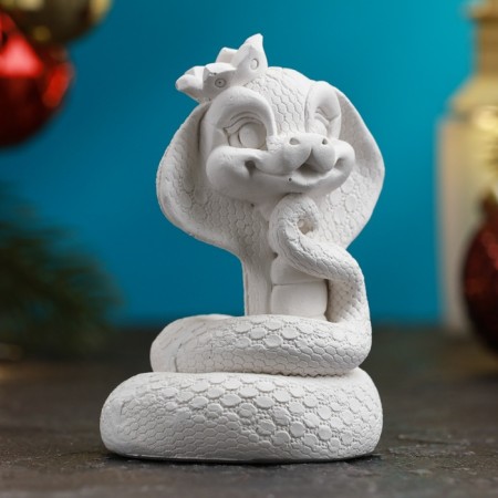 Figure for coloring "Snake with the crown" 8x5cm