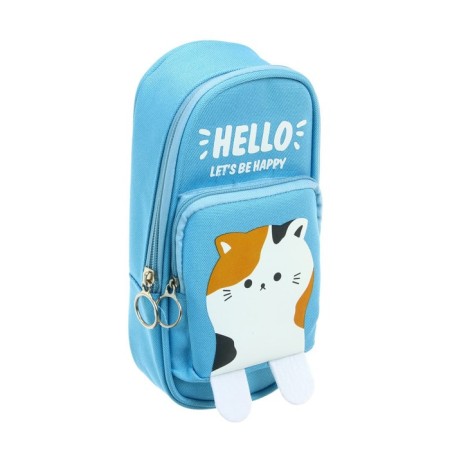 School Penal on a zipper 2 departments "animals", mix-2