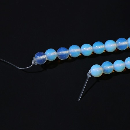 Beads on threads ball No. 6 “Moonstone” (65 beads)-1