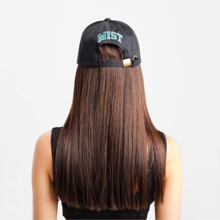 Women's cap with embroidery, black, p. 56-58-2