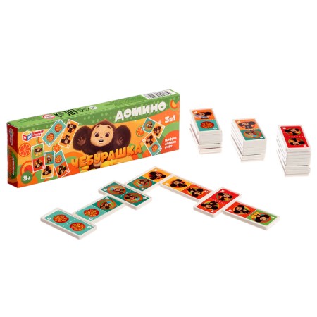 Domino "Cheburashka", 3 in 1, 3+-1