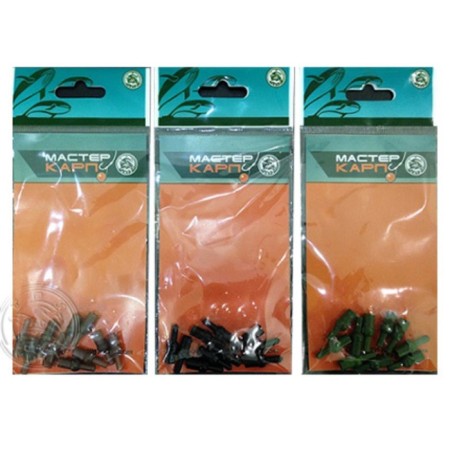 Silicone cone "minaret" for carp tackle, 10 pcs, brown color