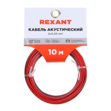 Acoustic REXANT cable, 2 x 0.5 mm², red-black, mini-Bukhta, 10 m