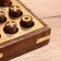 Game desktop "Cross-cuts" 10x10 cm, tree shisham, brass