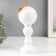 Souvenir Polystone "Golden butterfly on a column with a ball" White 24.5x9x10 cm