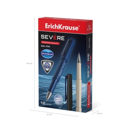 Ballic handle Erichkrause Severe, Ultra Glide Technology, Node 0.7 mm, blue ink, Troundwoman Soft-Touch, Super-Mirled Letter-3
