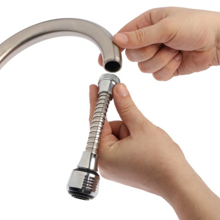 Zein aerator, stream adjustment, on a flexible hose, 140 mm, universal, plastic-13