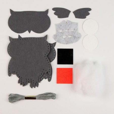 Set for creating a toy made of felt "Owl"-1