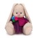 Soft toy "Bunny mi in a dress and a scarf with pompons", 23 cm